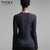 TITIKA瑜伽服时尚运动t恤女长袖四面弹透气薄款跑步运动罩衫上衣69053(黑色 XS)第4张高清大图