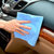 布雷什(BOLISH)超细高质纤维洗车毛巾吸水毛巾擦车毛巾(两条装浅蓝色35*75)第5张高清大图