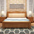皮耐迪 现代简约 软包床实木床 1.8米双人床 1.5米主卧 橡木床卧室家具(海棠色 （框架排骨架床板） 1.8*2.0)第5张高清大图