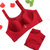 Magifas新款超大码无痕无钢圈胖mmC-F大罩杯薄款防走光调整型文胸女1602(红紫 90F)第4张高清大图