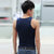 背心男青年莫代尔韩版修身型潮流男士跨栏弹力透气纯色莱卡棉中年(蓝色 XXXL)第3张高清大图