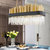后现代吊灯个性创意艺术灯具长方形餐厅饭厅吧台不锈钢轻奢水晶灯(L600*300*H400mm 15头)第3张高清大图