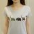 娇维安 夏季韩版体血衫 圆领短袖女士T恤 小象印花图案女式t恤 女(白色 XL)第3张高清大图