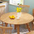 一米色彩 北欧实木餐桌现代简约圆形椅组合家用小户型1米饭桌日式餐厅(原木色 一桌六椅)第3张高清大图