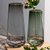 北欧简约创意玻璃花瓶透明水养插花瓶鲜花玫瑰百合花客厅摆件网红(烟灰小号【精致款】 中等)第3张高清大图