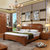 王者佳人 床 实木床现代中式双人床简约床婚床卧室家具 大床1.8米 1.5米 双人床YX-8250(胡桃色1.5米)第2张高清大图