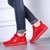 2017春季新款情侣鞋男女小红鞋贝克汉姆同款椰子鞋爆米花跑步鞋(红色 45男)第4张高清大图