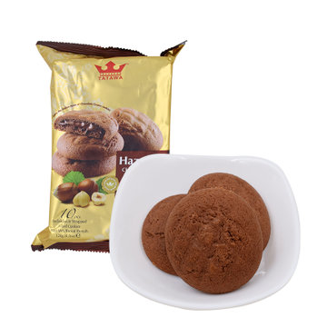 马来西亚进口食品 TATAWA塔塔瓦榛子巧克力软馅曲奇饼干 休闲零食