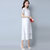 VEGININA 中国风欧根纱刺绣宽松双层连衣裙 3053(白色 XL)第2张高清大图