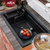 科恩纳石英石水槽单槽一体厨房洗菜盆花岗岩家用商用加厚洗碗水池(D750珍珠白高配套餐)第5张高清大图