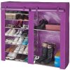 大容量7层9格防尘可放靴子鞋柜HBY0702T(紫色)