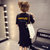 Mistletoe2017夏季新款时尚女装衣服韩版刺绣中长款女士连衣裙(黑色 XXL)第3张高清大图