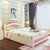 鸿金友  实木床双人床  白漆床1.2米1.5米1.8米(实木（白漆） 单个床头柜)第5张高清大图