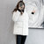 MISS LISA羽绒棉服冬季面包服加厚棉袄连帽外套女D0002(白色 XL)第2张高清大图