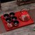 中国红色陶瓷结婚茶具套装创意婚庆用品长辈敬茶杯壶新婚礼品礼物  5件(5件)(加杯子)第2张高清大图