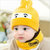 韩版秋冬宝宝帽子男童女童婴儿帽子儿童毛线帽小孩套头帽围巾两件套6-12个月(藏青色)第4张高清大图