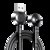 华为小米数据线Type-C接口充电线支架款充充电器线1米(黑色 1m)第2张高清大图
