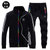 阿迪达斯三叶草大码运动服 户外休闲服 套装拉链外套 跑步服(黑色 5XL)第5张高清大图