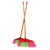 安居先森木柄塑料硬毛笤帚扫帚扫把 直杆长款（把）第2张高清大图