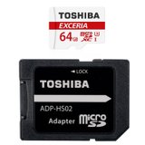 东芝（TOSHIBA） 64GB 90MB/s TF(micro SD) 存储卡 UHS-I U3 Class10 高速存储卡 支持4K拍摄【国美自营 品质保证】东芝高端工艺精心打造，高达90MB/s的读取速度，外加一个SD适配器，一卡两用更实惠；