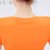 娇维安 夏季韩版体血衫 修身显瘦女士T恤 纯色圆领短袖女式t恤 女(橘黄色 M)第4张高清大图