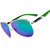 费凯丹 经典明星款司机驾驶墨镜 明星款防紫外线太阳眼镜(银色框炫彩绿 均码)第2张高清大图