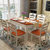 忆斧至家 中式 餐桌 椅组合多功能折叠可伸缩椭圆形家用桌子木质(海棠色 1.38米单桌)第4张高清大图