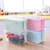 西派珂透明塑料手提保鲜盒 厨房家用水果海鲜密封保鲜盒(蓝色盒体 单个装)第4张高清大图