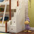 圣肯尼家具 地中海子母床 高低二层1.5米床 儿童卧室实木床带拖床(象牙白 1.2m子母床+梯柜)第2张高清大图