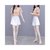 茵椒露肩连衣裙两女装2021年新款小个子短裙气质衬衫套装裙子2726(桔色 L)第4张高清大图