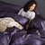 南极人60支长绒棉素色四件套纯棉被套床单床上用品四件套 冷艳紫(冷艳紫)第3张高清大图