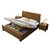 美天乐 床 实木床 1.5米1.8米现代简约婚床 新中式高箱储物床 单双人床(1.5*2米胡桃色 床)第5张高清大图
