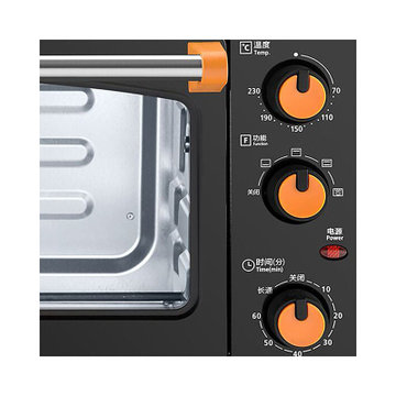 美的（Midea）MG25NF-AD电烤箱 多功能全自动家用烘焙面包蛋糕旋转烤叉25L大容量