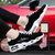 卡郎琪 男士新款气垫运动鞋青年休闲鞋透气网面板鞋闪电跑步韩版男鞋子潮XD-A943(XD-A943黑白色 43)第3张高清大图