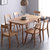 北欧现代白橡木实木原木色餐桌现代简约胡桃色餐桌(胡桃色 单餐桌)第4张高清大图