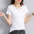 纯棉短袖t恤女夏季2022年新款宽松女装洋气高品质减龄带领polo衫(白色 4XL)第2张高清大图