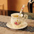 欧式陶瓷咖啡杯子高档精致杯具套装英式下午花茶家用小奢华优雅。(红牡丹单杯子-Q89 默认版本)第4张高清大图