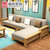 曲尚 现代中式实木沙发  L型客厅沙发家具组合套装 908(胡桃色+银灰 双扶手单人位)第4张高清大图