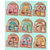 开优米 竹纤维儿童餐具套装 分格餐盘婴儿卡通饭碗5件套(粉色甲虫)第4张高清大图