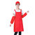 时尚防水围裙厨房服务员做饭工作服女男涤纶围腰H肩带十色可选(红色 1条围裙)第5张高清大图