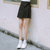 Mistletoe2017春夏新款不规则女式半身裙韩版修身显瘦短裙百褶女装裙子(黑色 L)第3张高清大图