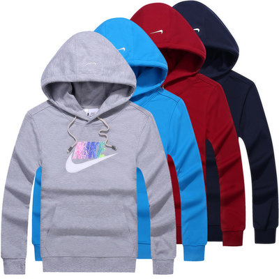 NIKE 耐克秋装新款套头连帽卫衣(枣红色 XL)