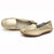 AICCO  春季新款牛皮豆豆鞋子舒适透气女鞋平底鞋夏季单鞋鞋子139-1(金色 39)第3张高清大图