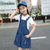 CaldiceKris（中国CK）女童阔腿背带裤套装CK-FS3162(130 蓝色)第5张高清大图