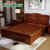 健舒宝 床 高箱储物床卧室双人床1.8米1.5米现代中式木床 婚床(1.8M*2.0M 框架床)第3张高清大图