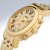TIME100时光一百 商务休闲钢带罗马刻度三眼复古男表时装石英手表W80009(金色)第3张高清大图