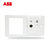 ABB开关插座面板 永致系列 白色 二位电视电脑插座 86型有线TV网线宽带插座AH325第4张高清大图