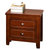 皮耐迪 现代中式 橡木实木床头柜 床边柜 储物柜(胡桃色)第4张高清大图