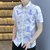 夏季男装短袖休闲商务男士衬衫1000-232(浅蓝色 M)第4张高清大图