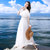 2018夏季新款女装收腰白色雪纺连衣裙长裙波西米亚海边度假沙滩裙(白色XZ17B77)(L)第4张高清大图